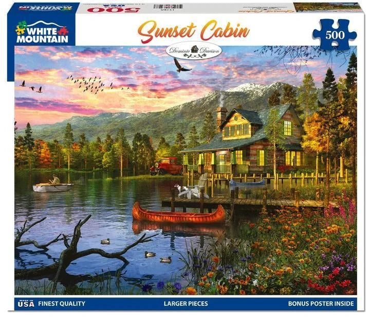 White Mountain Puzzle | Sunset Cabin (1416pz) - 500 Pieces White Mountain Puzzle | Sunset Cabin (1416pz) - 500 Pieces