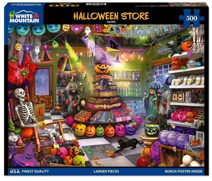 White Mountain Puzzle | The Halloween Store (2201pz) - 500 Piece Jigsaw Puzzle White Mountain Puzzle | The Halloween Store (2201pz) - 500 Piece Jigsaw Puzzle