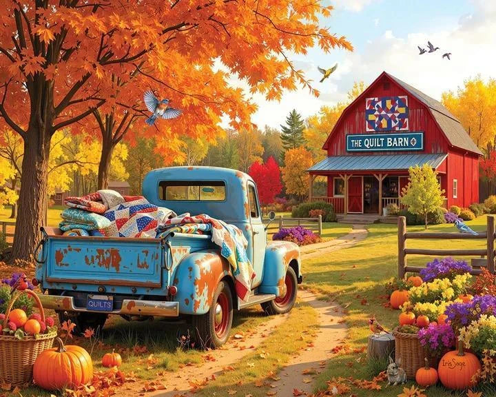 White Mountain Puzzle | The Quilt Barn (2189pz) - 1000 Piece Jigsaw Puzzle White Mountain Puzzle | The Quilt Barn (2189pz) - 1000 Piece Jigsaw Puzzle