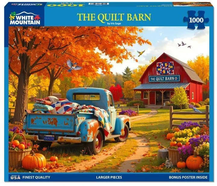 White Mountain Puzzle | The Quilt Barn (2189pz) - 1000 Piece Jigsaw Puzzle White Mountain Puzzle | The Quilt Barn (2189pz) - 1000 Piece Jigsaw Puzzle