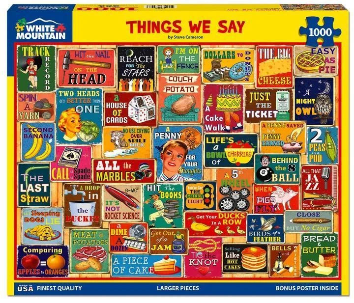 White Mountain Puzzle | Things We Say (1733pz) - 1000 Piece Jigsaw Puzzle White Mountain Puzzle | Things We Say (1733pz) - 1000 Piece Jigsaw Puzzle