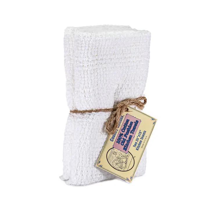 Woven Kitchen Towels 100% Cotton USA made White Woven Kitchen Towels 100% Cotton USA made