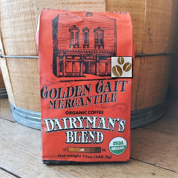 Golden Gait Mercantile Organic Coffee | Dairyman's Blend Whole Bean Golden Gait Mercantile Organic Coffee | Dairyman's Blend