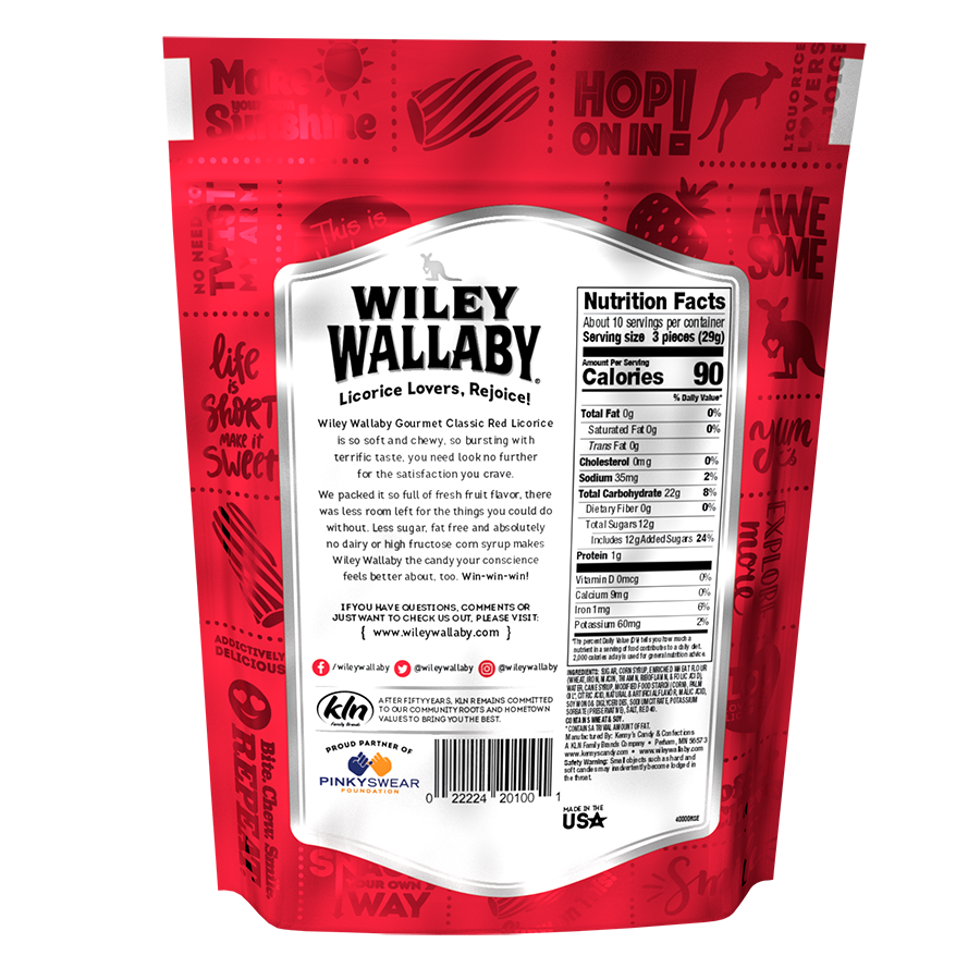 Wiley Wallaby Classic Red Australian Licorice