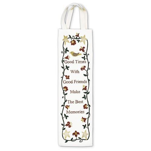 Wine Gift Caddy Tote | Good Times with Friends Wine Gift Caddy Tote | Good Times with Friends