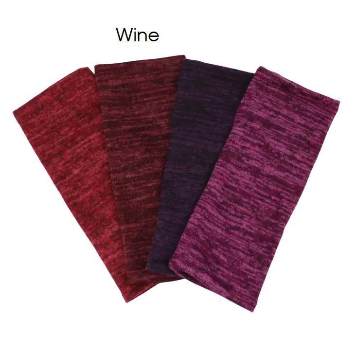 Heather Jersey Fingerless Gloves Wine