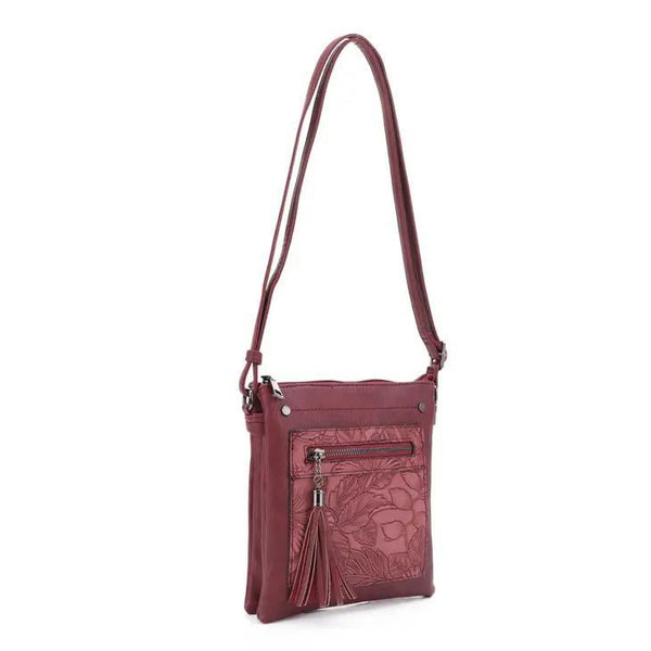 Liz Soto Handbag | Sara Crossbody Bag Wine