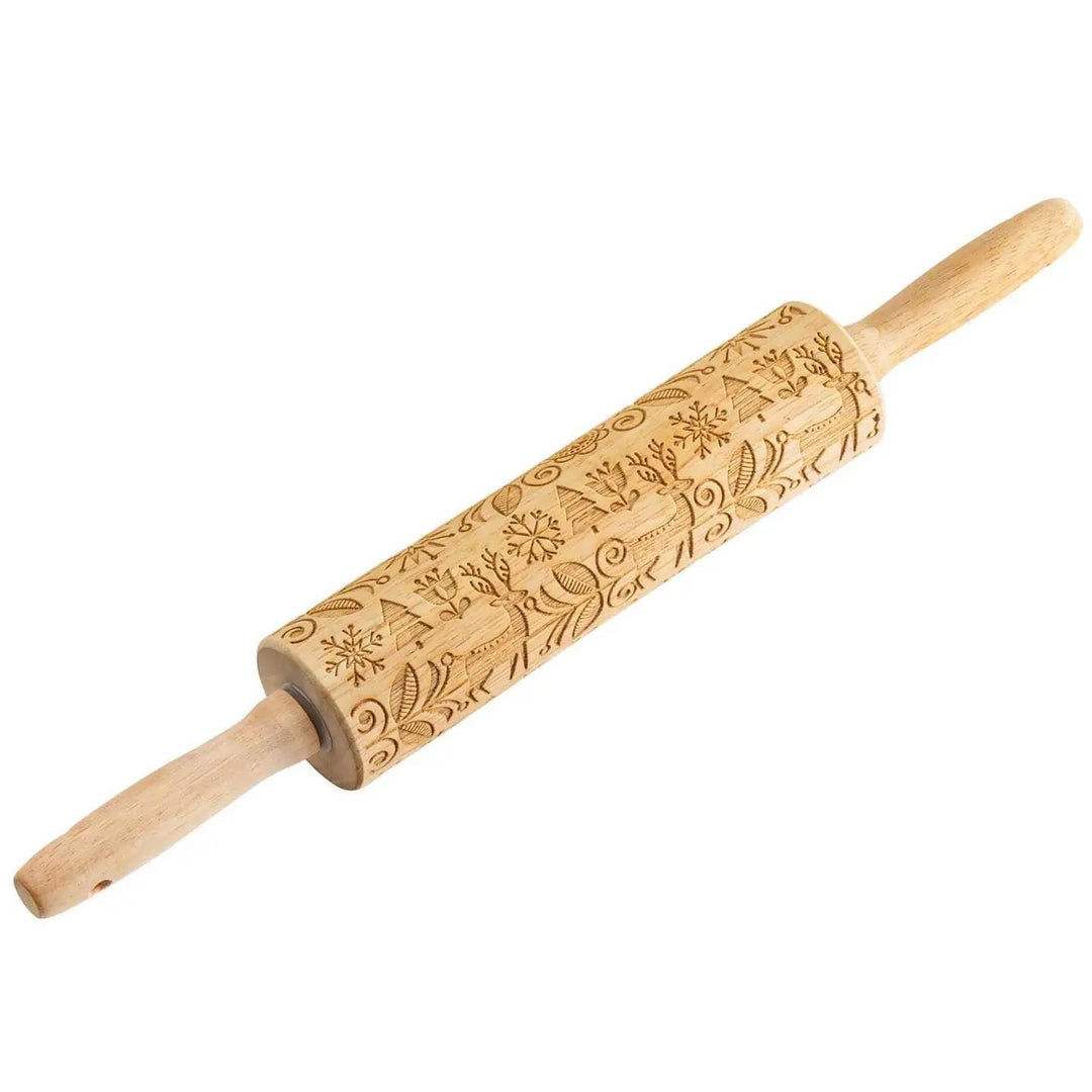 Embossed Rolling Pin 15.25" Winter Embossed Rolling Pin 15.25"