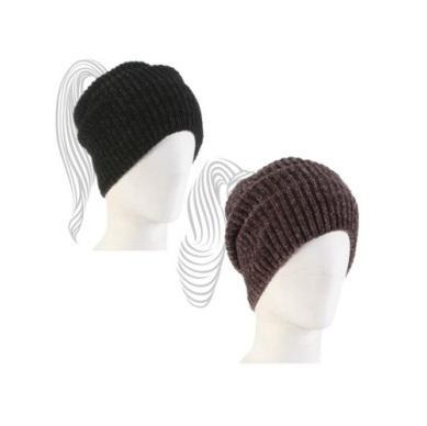 Women's Knit Chenille Ponytail Beanie | Allene