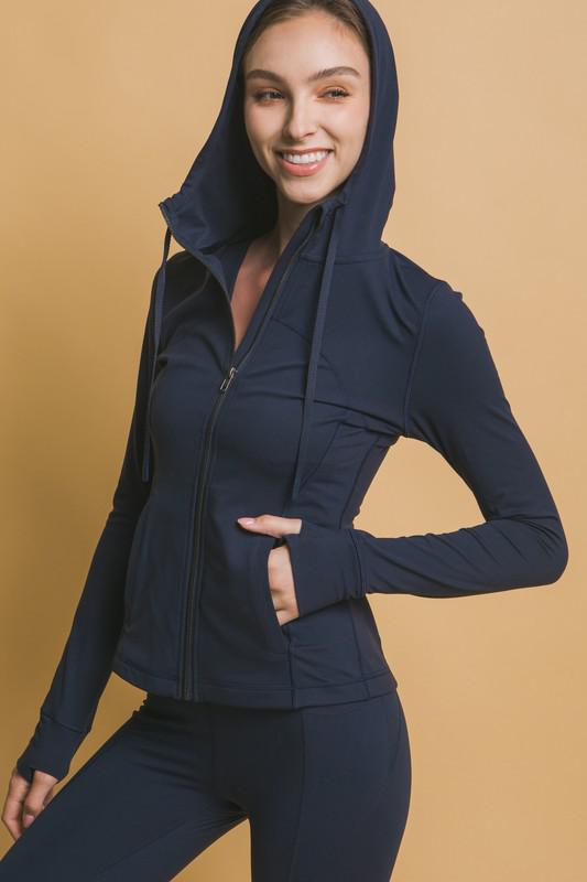 Women's Knit Solid Long Sleeve Performance Jacket | Eclipse Women's Knit Solid Long Sleeve Performance Jacket | Eclipse