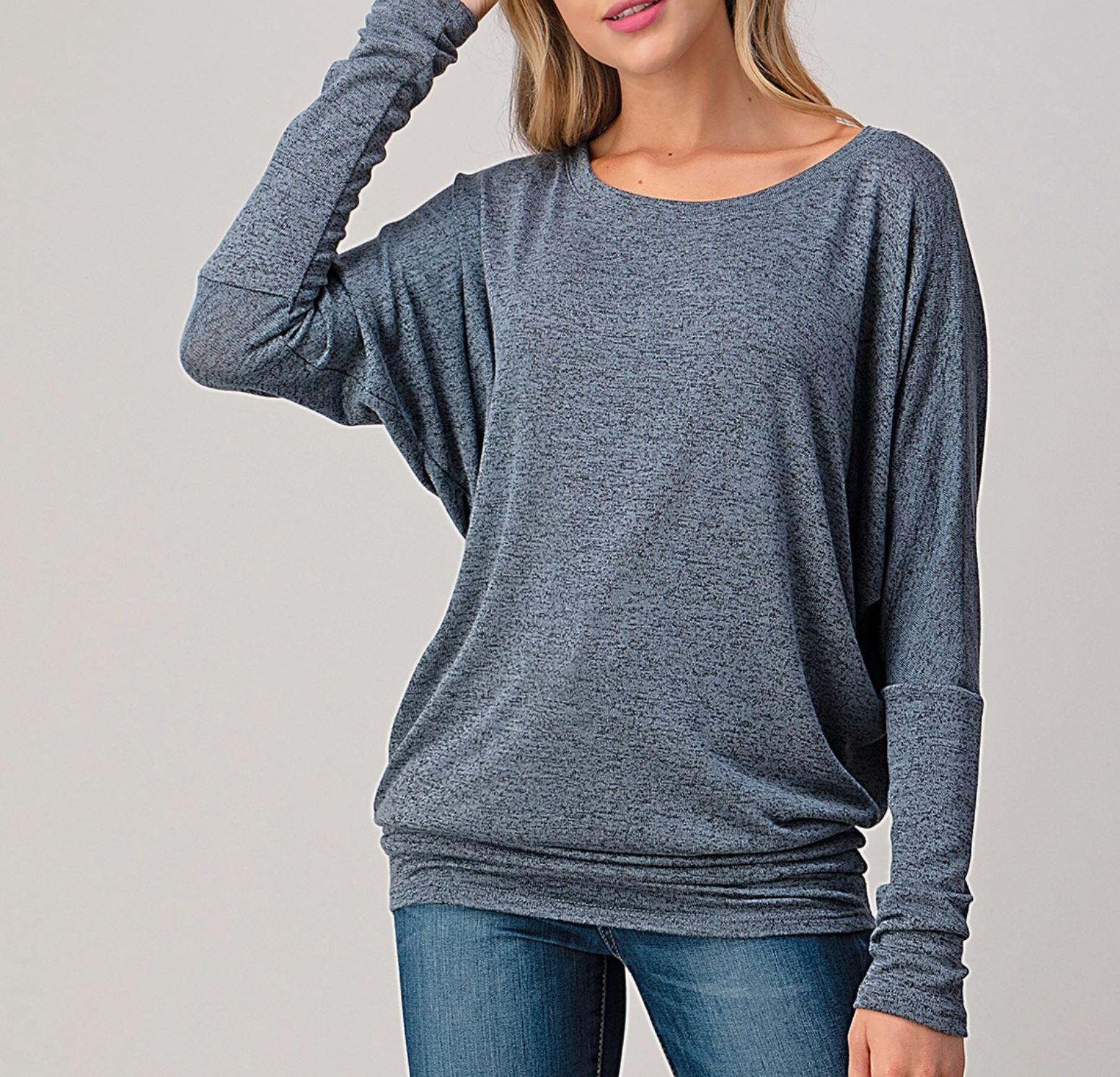 Women's Long dolman sleeve Top