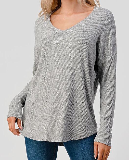 Women's Long Sleeve Drop Shoulder Top