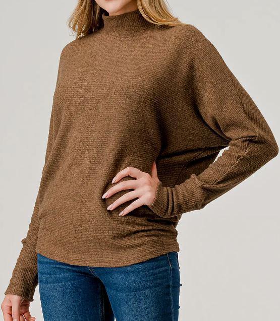 Women's Mock Neck Dolman Top