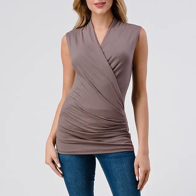 Women's Ruched Sleeveless Top