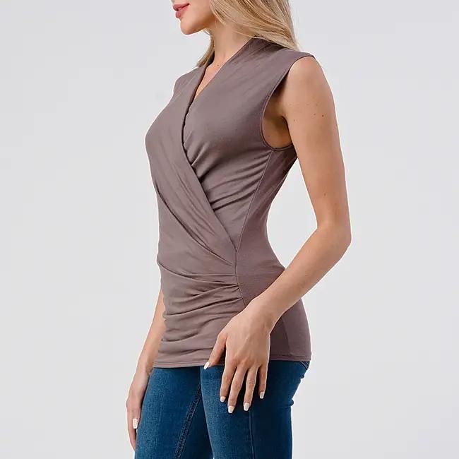 Women's Ruched Sleeveless Top