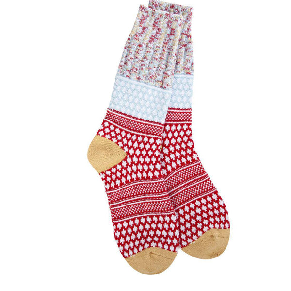 World's Softest Socks | Holiday Gallery Textured Crew Wonderland Multi