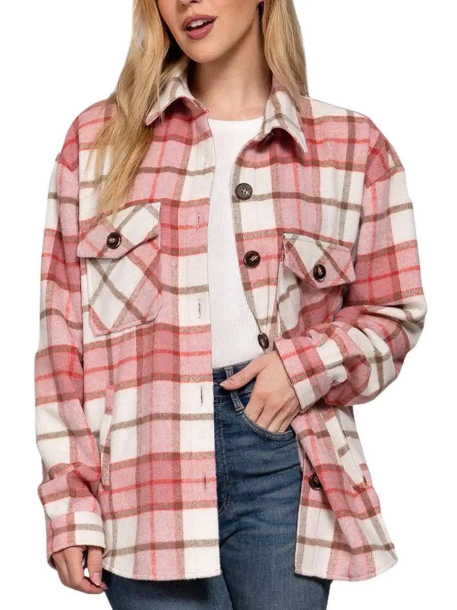 Wool Blend Plaid Jacket Wool Blend Plaid Jacket
