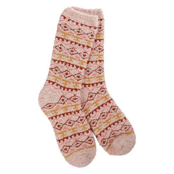 World's Softest® Socks Holiday Feather Multi Stripe Crew