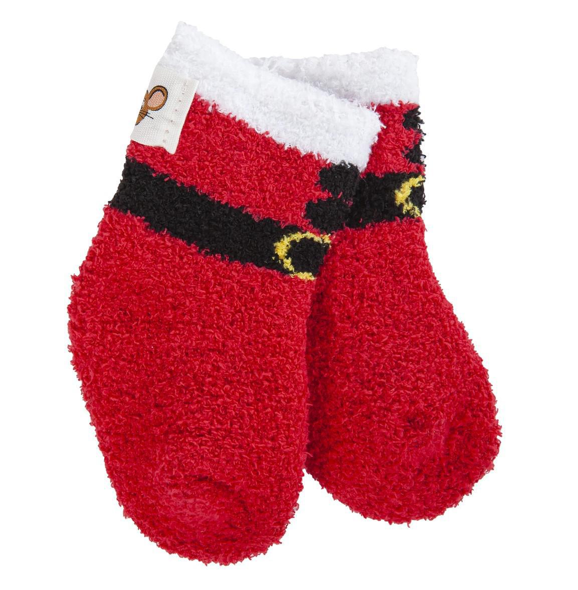 World's Softest Socks Mouse Creek Snug Infant Cozy Crew | Santa