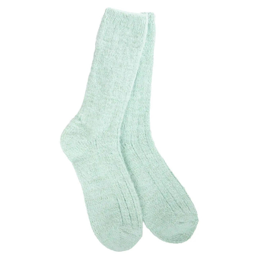 World's Softest Socks Weekend Ragg Feather Crew Frosty Green World's Softest Socks Weekend Ragg Feather Crew Frosty Green