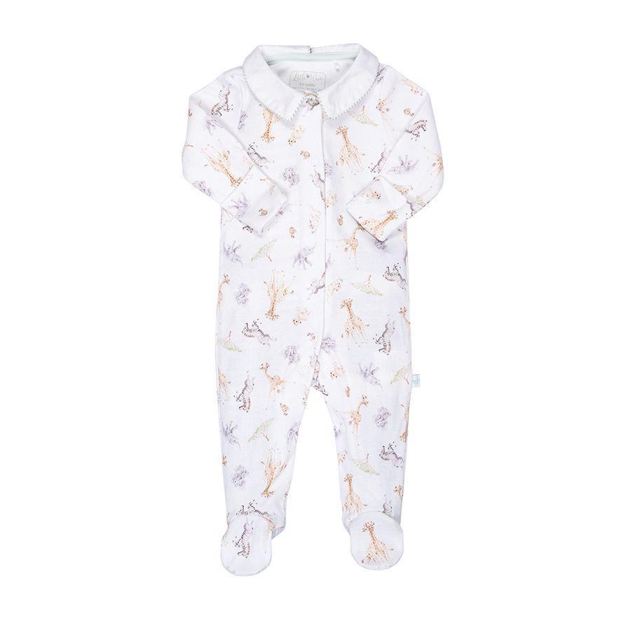 Wrendale Baby Patterned Sleepsuit| Little Savannah