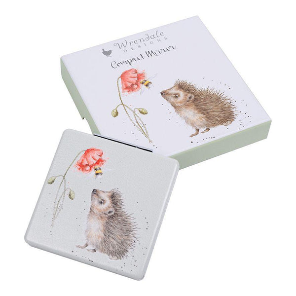 Wrendale Compact Mirror | Hedgehog Busy as  Bee Wrendale Compact Mirror | Hedgehog Busy as  Bee