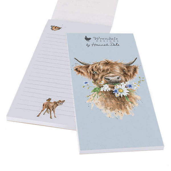 Wrendale Magnetic Shopping Pad | Daisy Coo Highland Cow