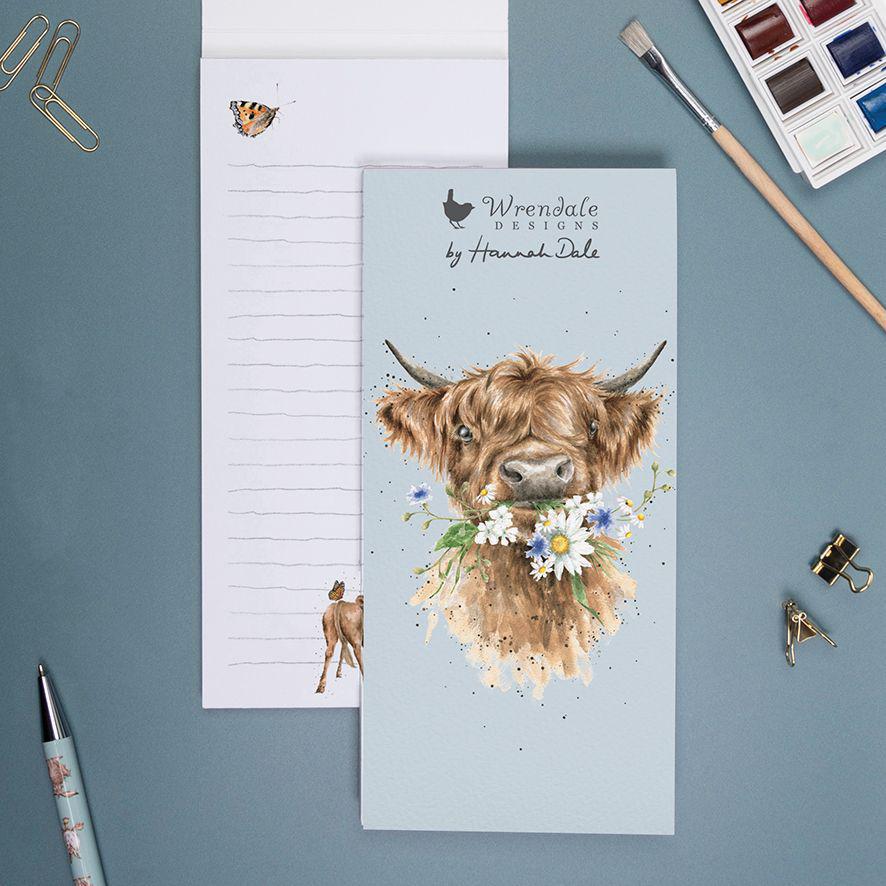 Wrendale Magnetic Shopping Pad | Daisy Coo Highland Cow Wrendale Magnetic Shopping Pad | Daisy Coo Highland Cow