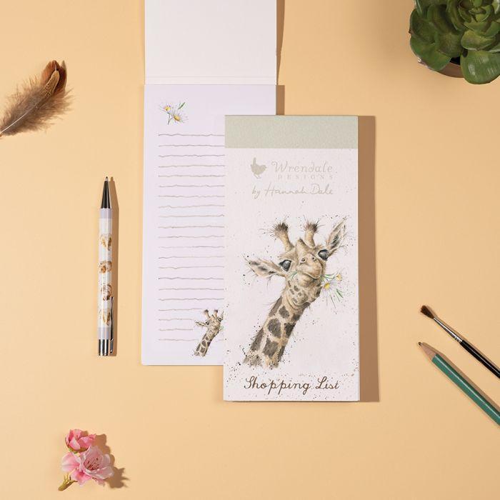 Wrendale Magnetic Shopping Pad | Giraffe & Flowers Wrendale Magnetic Shopping Pad | Giraffe & Flowers