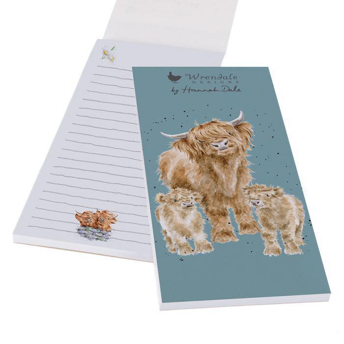 Wrendale Magnetic Shopping Pad | Highland Wishes Cows Wrendale Magnetic Shopping Pad | Highland Wishes Cows