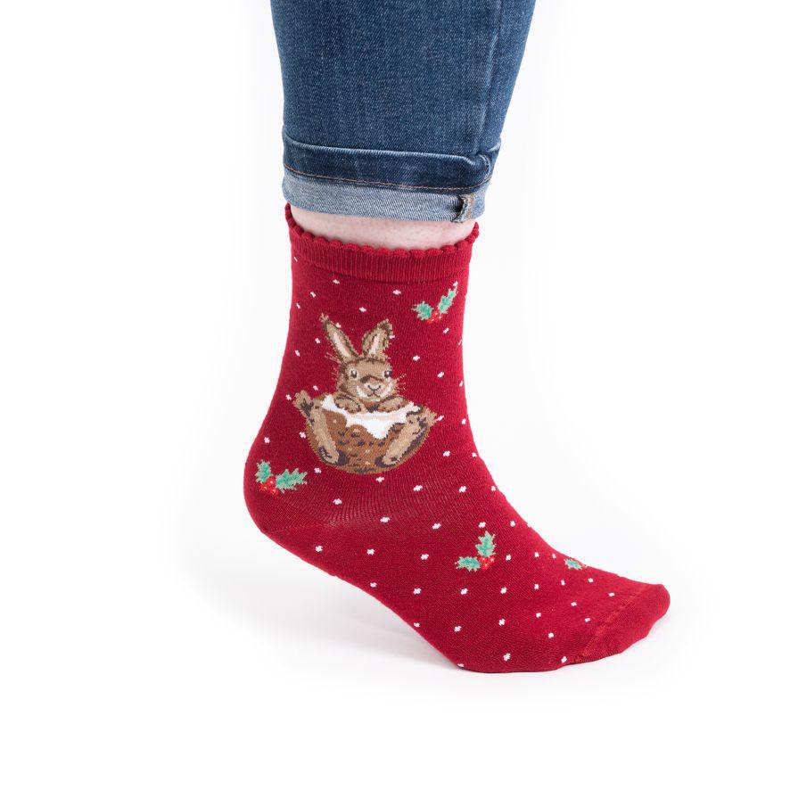 Wrendale Socks | Little Pudding Christmas Socks