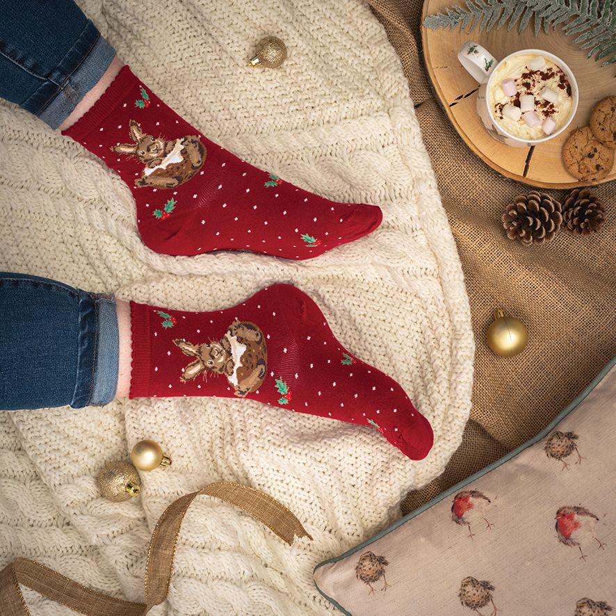 Wrendale Socks | Little Pudding Christmas Socks