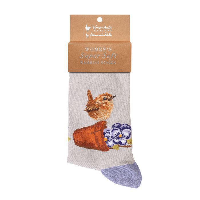 Wrendale Socks | Pottering About Wren Bird Wrendale Socks | Pottering About Wren Bird