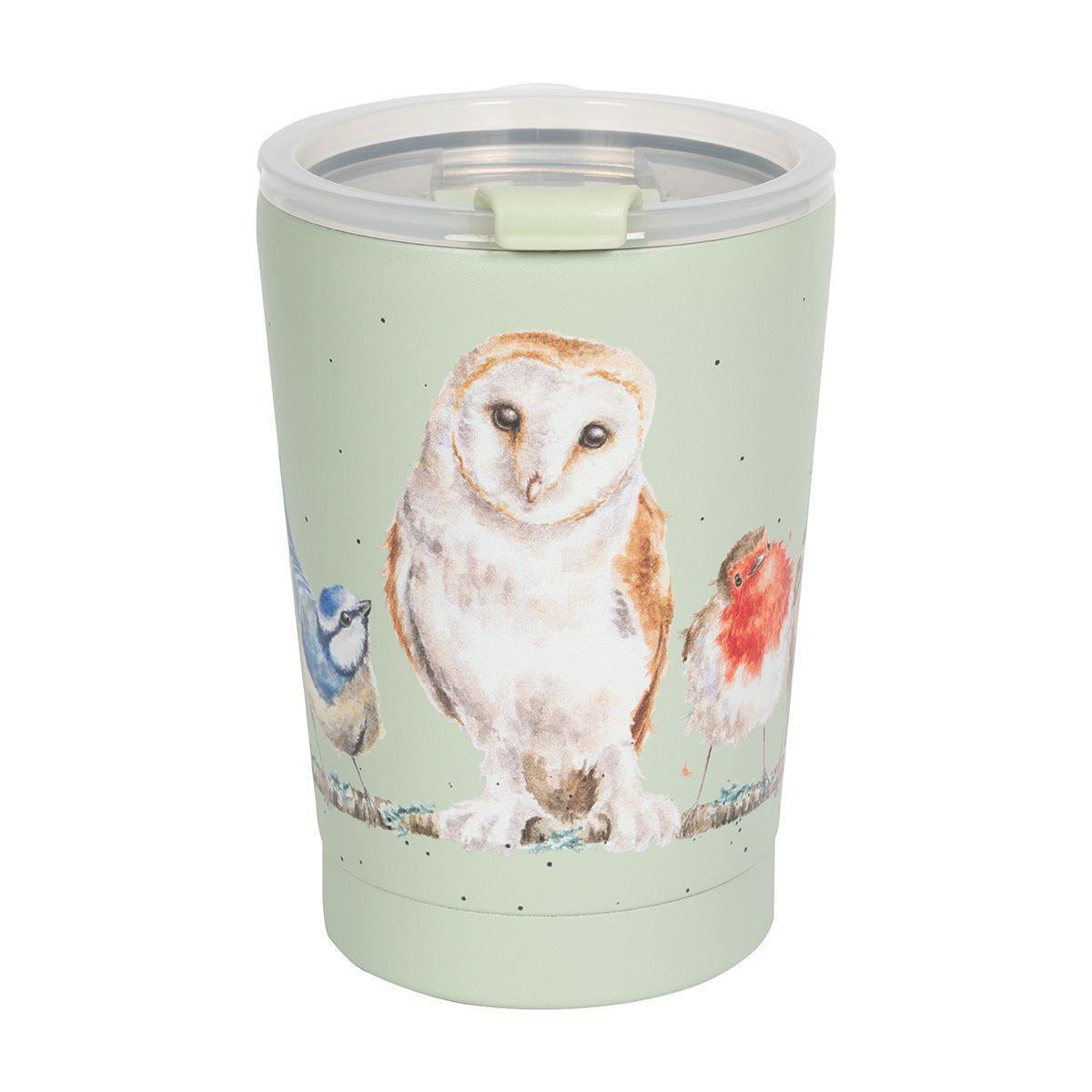 Wrendale Thermal Travel Cup | Variety of Life Birds and Owl