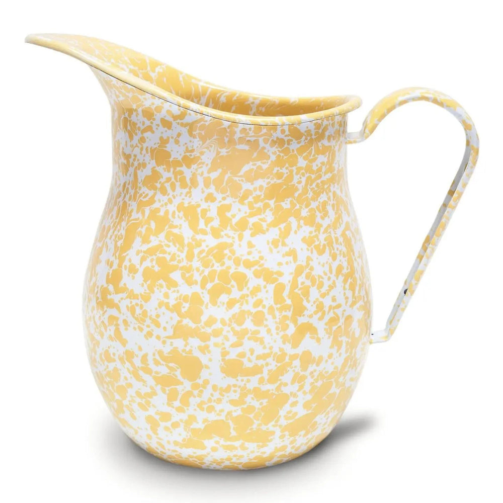 Splatter Enamelware Large Pitcher Yellow Splatter Enamelware Large Pitcher