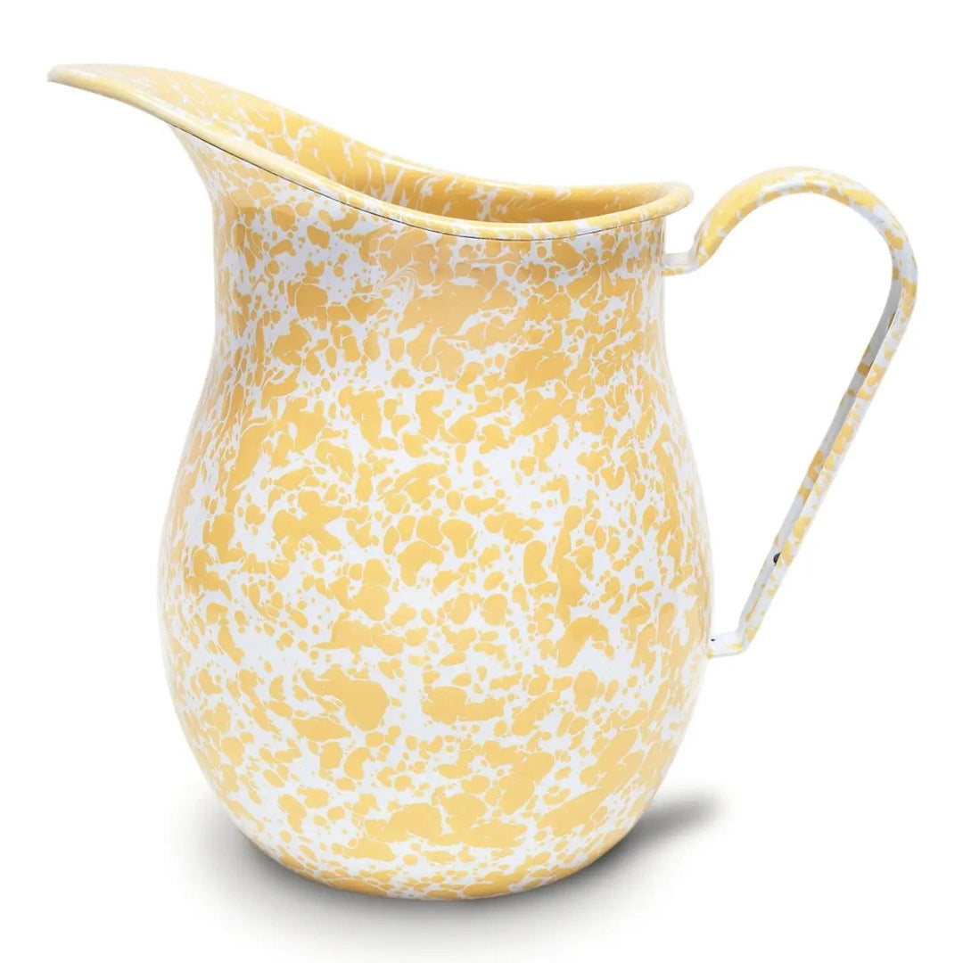 Splatter Enamelware Large Pitcher Yellow Splatter Enamelware Large Pitcher
