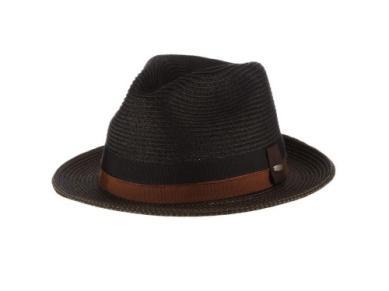 York Two-Toned Paper Braid Hat | Black