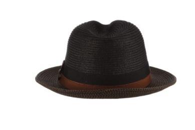 York Two-Toned Paper Braid Hat | Black