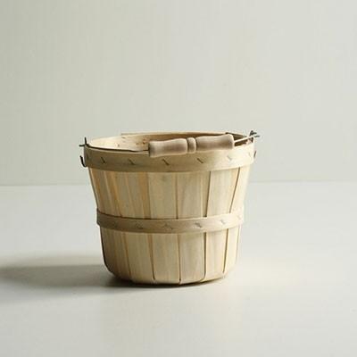1/4 Peck Basket Natural with Handle