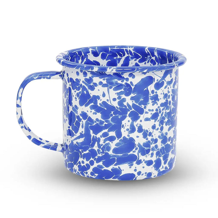 Enamelware Splatter Mug | Blue 12 oz.