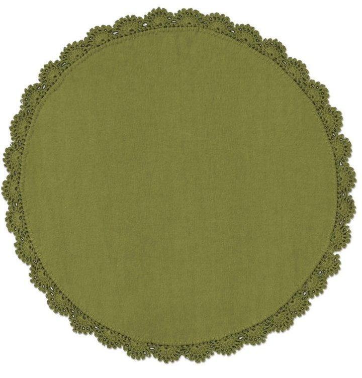Crochet Envy Petal Edge Doily Round 12" Round / Fern