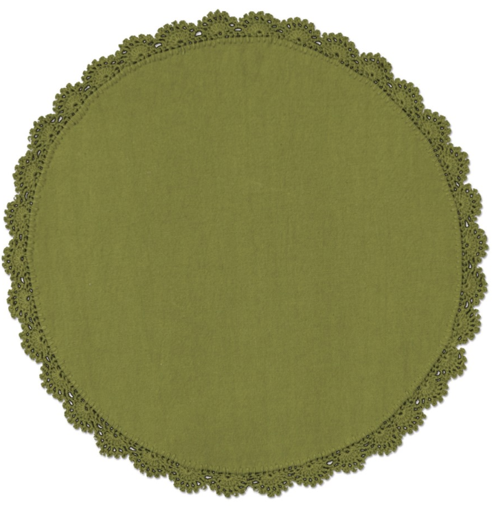 Crochet Envy Petal Edge Doily Round 12" Round / Fern