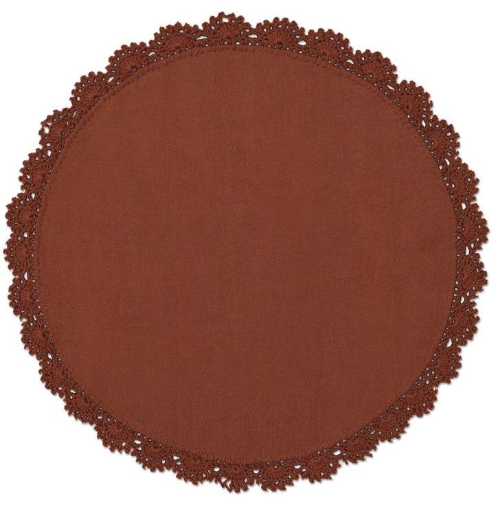 Crochet Envy Petal Edge Doily Round 12" Round / Ginger Spice