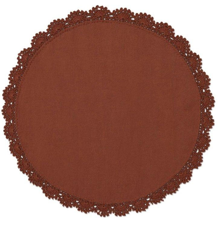 Crochet Envy Petal Edge Doily Round 12" Round / Ginger Spice