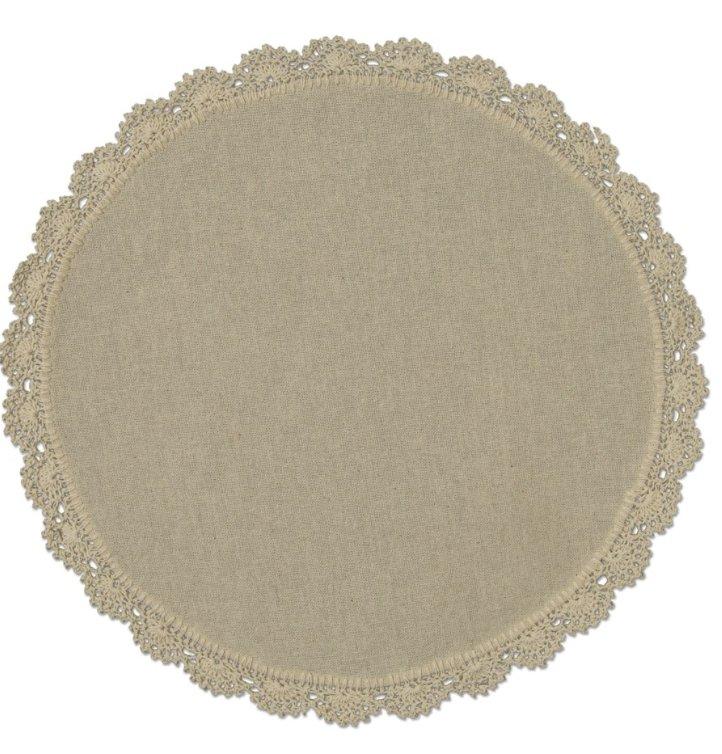 Crochet Envy Petal Edge Doily Round 12" Round / Natural