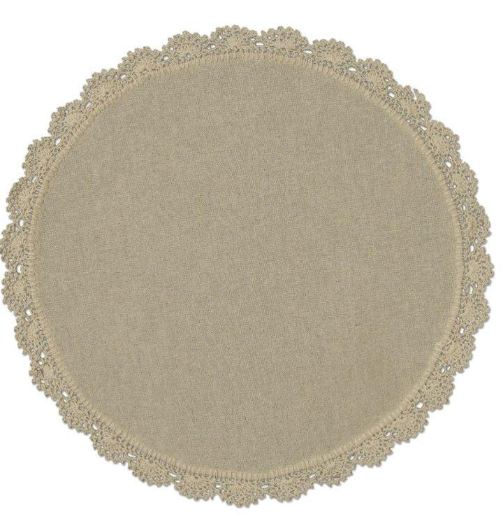 Crochet Envy Petal Edge Doily Round 12" Round / Natural