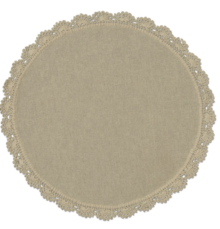 Crochet Envy Petal Edge Doily Round 12" Round / Natural