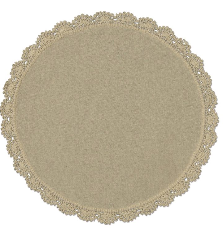 Crochet Envy Petal Edge Doily Round 12" Round / Natural