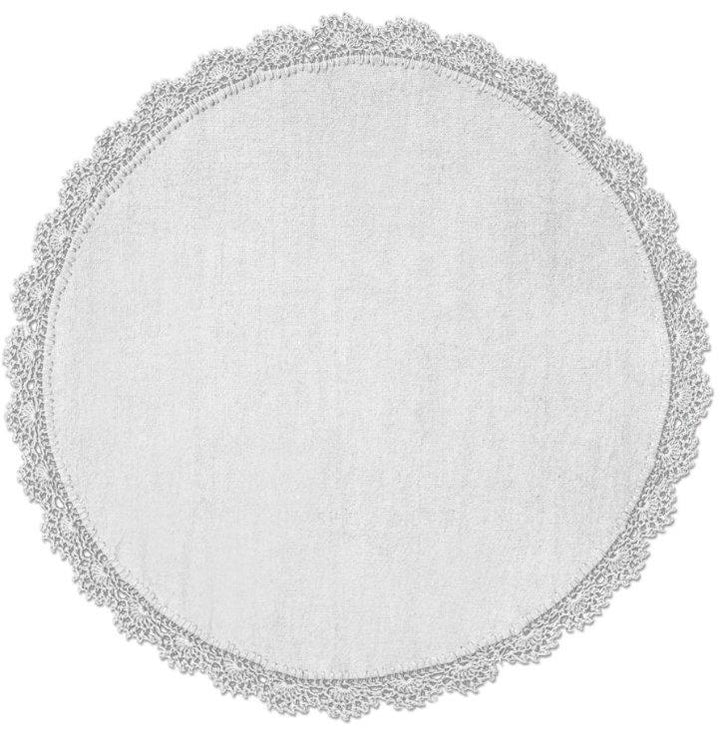 Crochet Envy Petal Edge Doily Round 12" Round / White