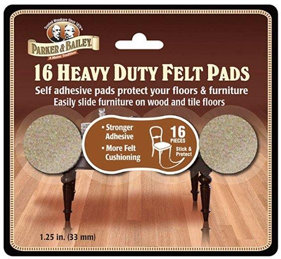 Heavy Duty Furniture Protecting Felt Pads 16 Tan Pads